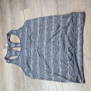 XL women's athletic wear tank top gray c9 by champion EUC racer back open banded